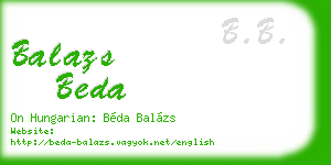balazs beda business card