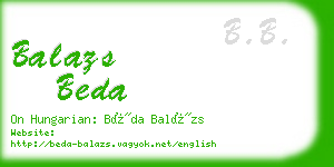 balazs beda business card